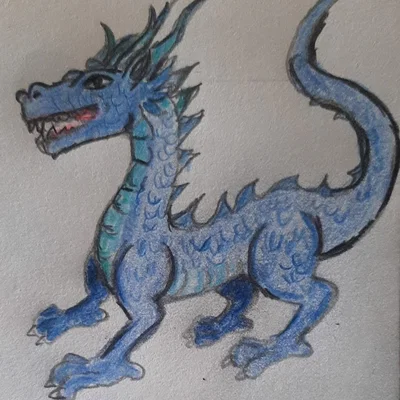 Mô hình rồng con Drago Cinese 3D đáng yêu cho trang trí