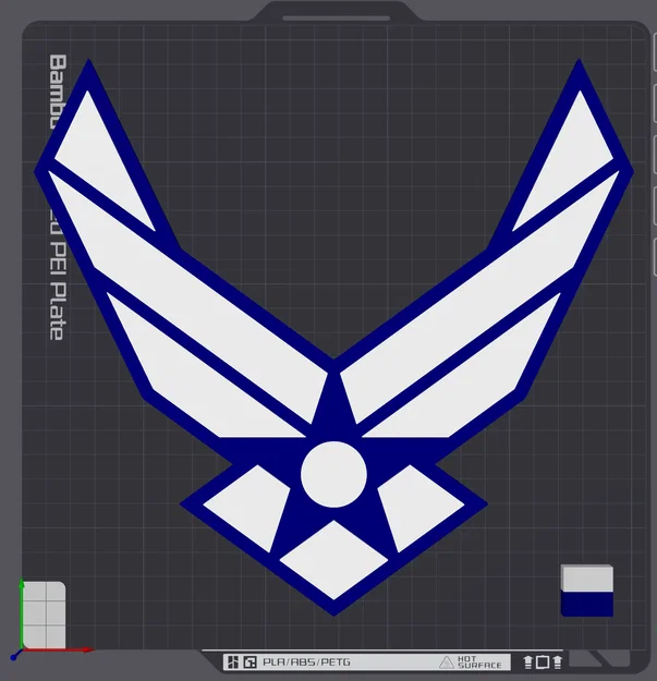 Mô hình logo Không quân Hoa Kỳ (US Air Force Logo) in 3D tinh xảo - Image 1