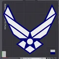 Mô hình logo Không quân Hoa Kỳ (US Air Force Logo) in 3D tinh xảo - Thumbnail 1