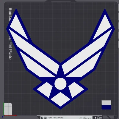 Mô hình logo Không quân Hoa Kỳ (US Air Force Logo) in 3D tinh xảo
