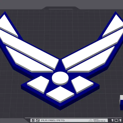 Mô hình logo Không quân Hoa Kỳ (US Air Force Logo) in 3D tinh xảo