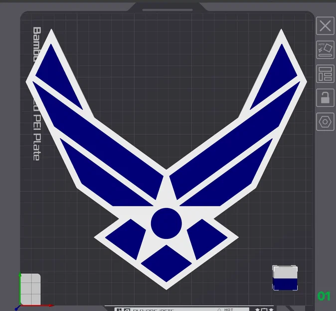 Mô hình logo Không quân Hoa Kỳ (US Air Force Logo) in 3D tinh xảo - Image 3
