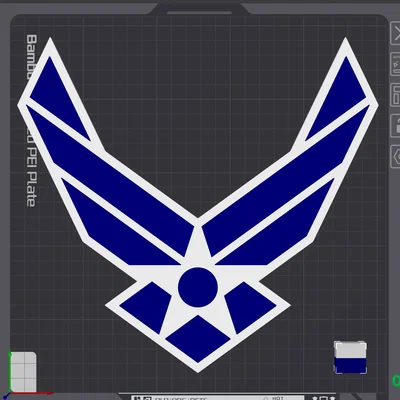 Mô hình logo Không quân Hoa Kỳ (US Air Force Logo) in 3D tinh xảo