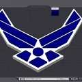 Mô hình logo Không quân Hoa Kỳ (US Air Force Logo) in 3D tinh xảo - Thumbnail 4