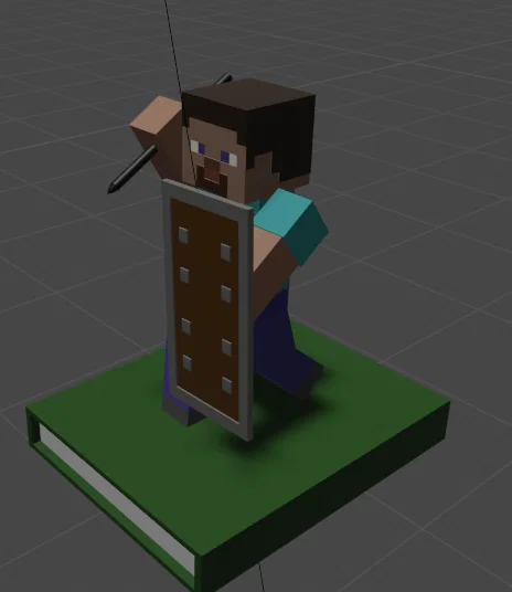 Mô hình Steve Minecraft giữ bút để bàn cực ấn tượng - Image 1