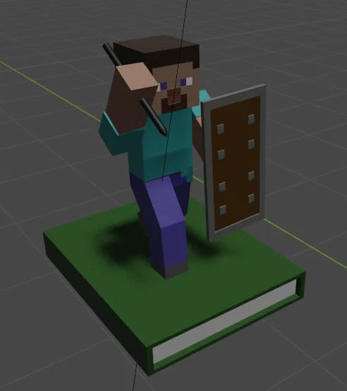 Mô hình Steve Minecraft giữ bút để bàn cực ấn tượng - Image 2