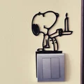 Mô hình trang trí công tắc/ổ cắm Snoopy – Mẫu in 3D số 5 - Thumbnail 1