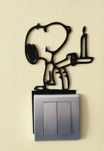 Mô hình trang trí công tắc/ổ cắm Snoopy – Mẫu in 3D số 5 - Image 2