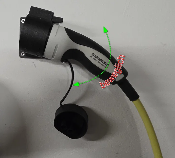 Giá treo cáp sạc EV Type-2 kiểu "Klick", lắp song song với tường - Image 1