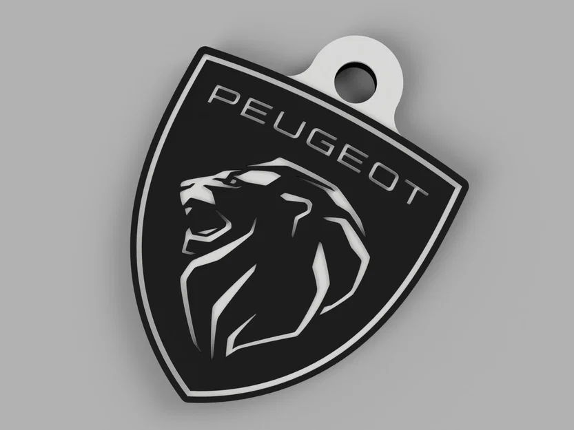 Móc khóa Peugeot in 3D - Thiết kế tối giản, tinh tế - Image 1