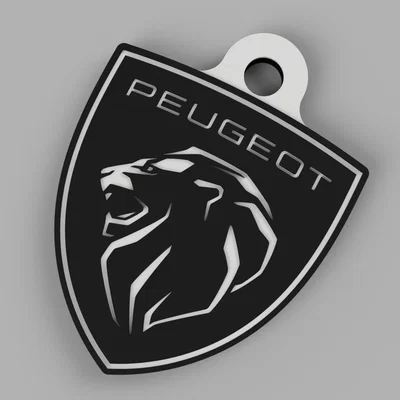 Móc khóa Peugeot in 3D - Thiết kế tối giản, tinh tế