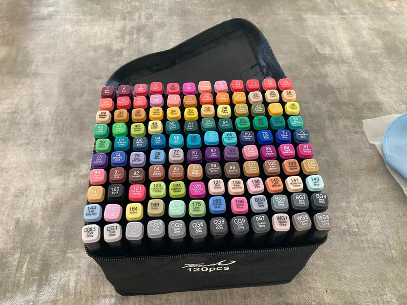 Khay in 3D đựng 120 bút Marker chuyên nghiệp cho túi xách - Image 1
