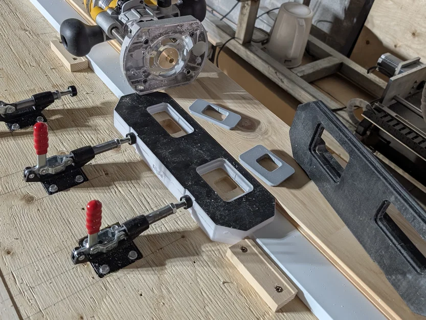 Bộ khuôn phay (router jig) cho tấm chắn khóa cửa (strike plate) - Image 7