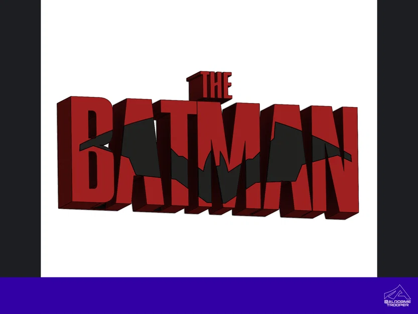 Mô hình logo 3D The Batman cực chất cho fan siêu anh hùng - Image 1