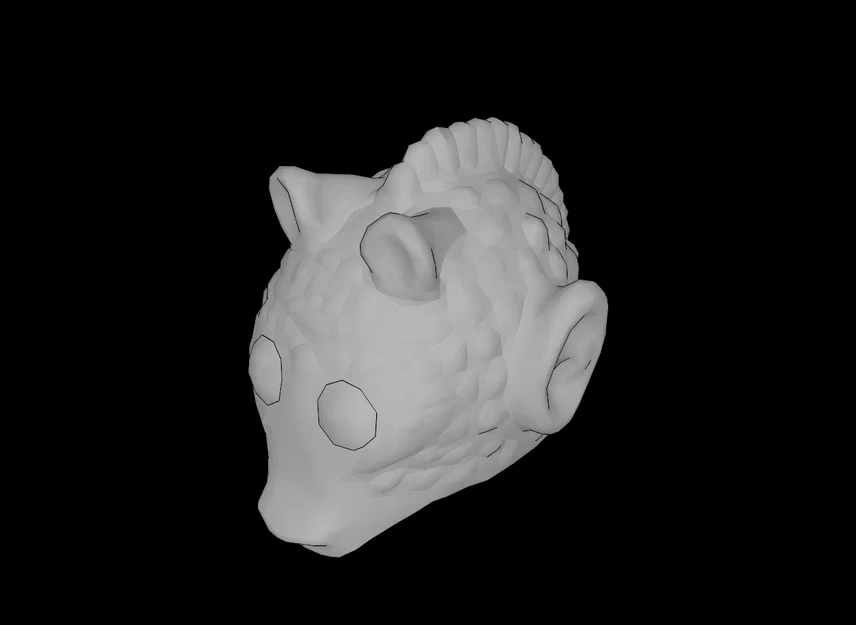 Mô hình đầu nhân vật Rodian tương thích Lego (47545.dat) tự in 3D - Image 1