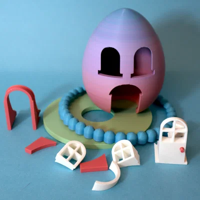 Mô hình Ngôi Nhà Trứng Phục Sinh (Easter Egg House)