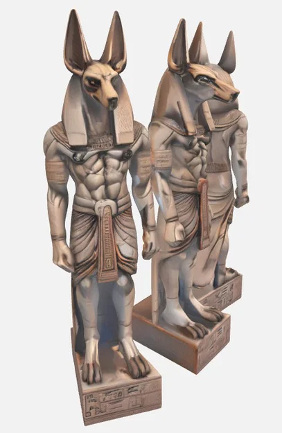 Mô hình tượng thần Anubis X3 – Đồ trang trí 3D phong cách Ai Cập cổ đại - Image 1