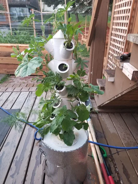 Tháp Trồng Cây Thủy Canh Lắp Ghép (Modular Hydroponic Tower Garden) - Image 1