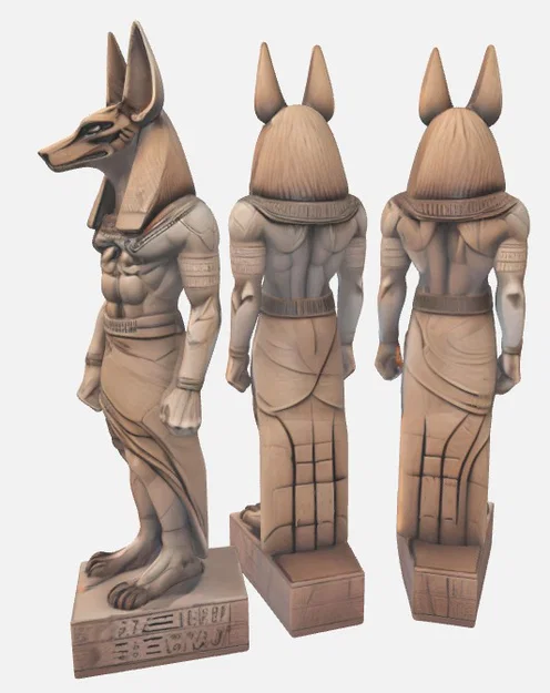 Mô hình tượng thần Anubis X3 – Đồ trang trí 3D phong cách Ai Cập cổ đại - Image 2