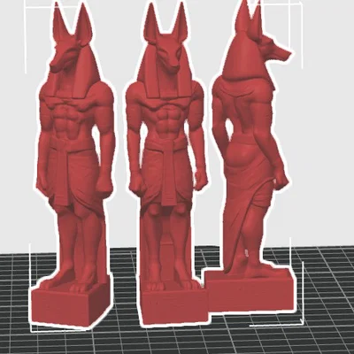 Mô hình tượng thần Anubis X3 – Đồ trang trí 3D phong cách Ai Cập cổ đại