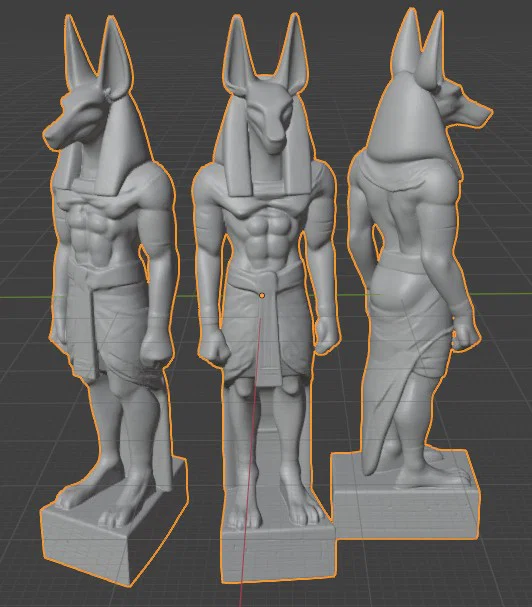 Mô hình tượng thần Anubis X3 – Đồ trang trí 3D phong cách Ai Cập cổ đại - Image 5