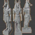Mô hình tượng thần Anubis X3 – Đồ trang trí 3D phong cách Ai Cập cổ đại - Thumbnail 5
