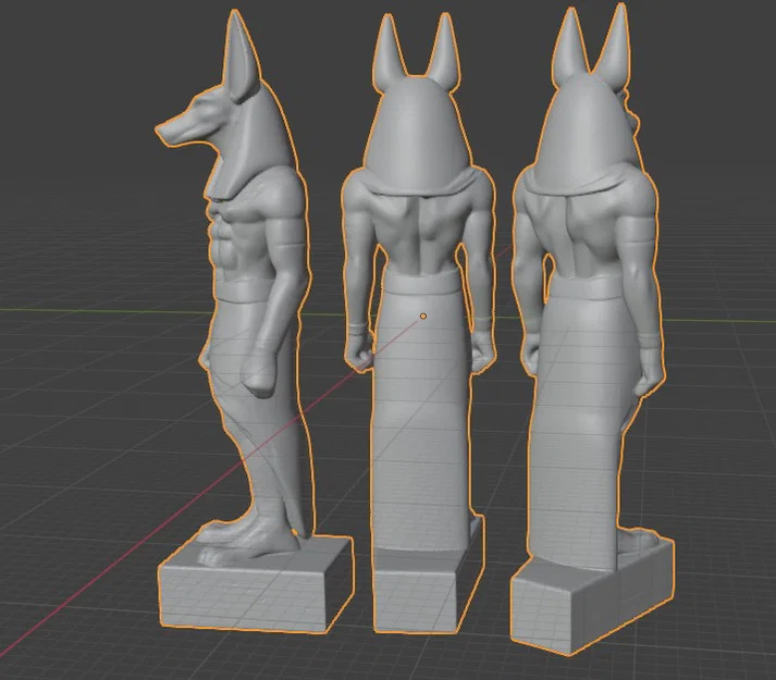 Mô hình tượng thần Anubis X3 – Đồ trang trí 3D phong cách Ai Cập cổ đại - Image 6