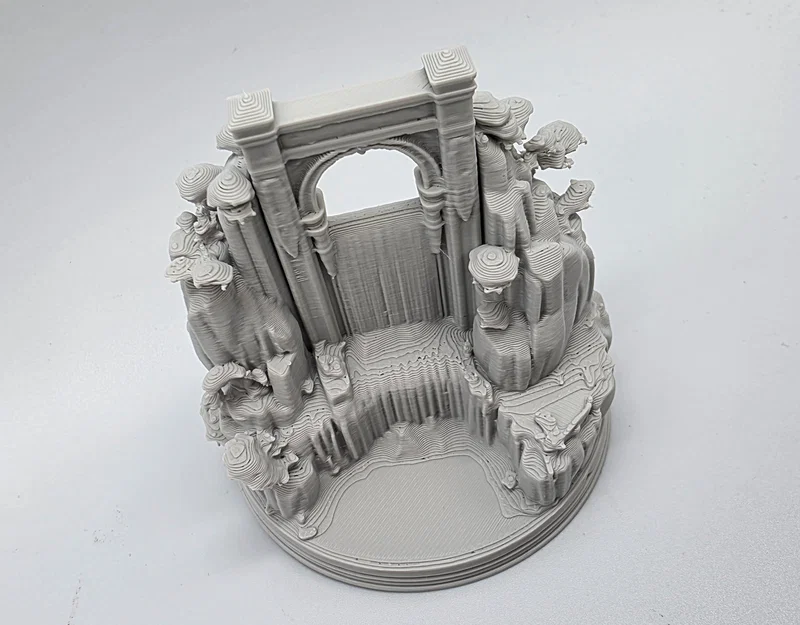 Mô hình tiểu cảnh Thác nước dưới cổng vòm - Image 4