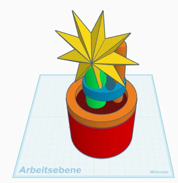 Mô hình chậu hoa trang trí để bàn in 3D sáng tạo - Image 1