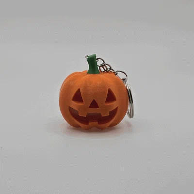 Móc khóa bí ngô Jack-o'-lantern in 3D xinh xắn cho Halloween