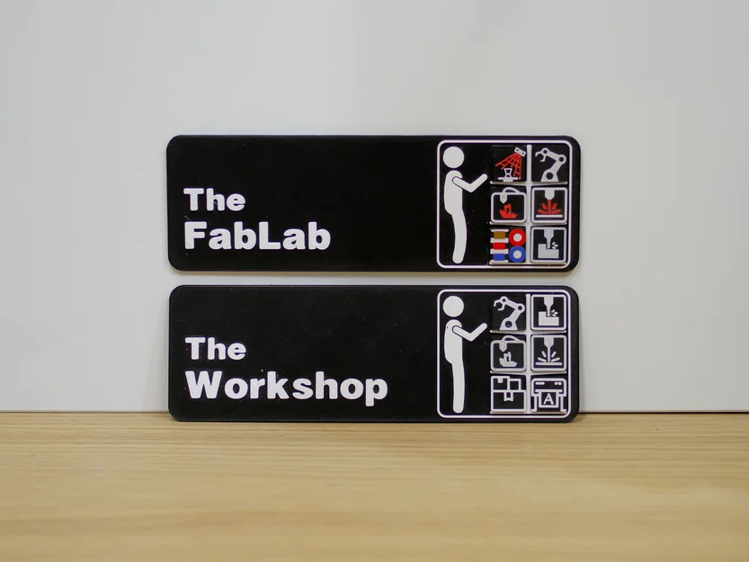 Bảng hiệu tuỳ biến Workshop “The Office” kèm kệ và mô hình máy - Image 1