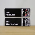 Bảng hiệu tuỳ biến Workshop “The Office” kèm kệ và mô hình máy - Thumbnail 1