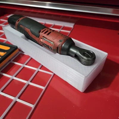 Khay in 3D Gridfinity cho máy vặn bu lông Milwaukee 3/8 Ratchet