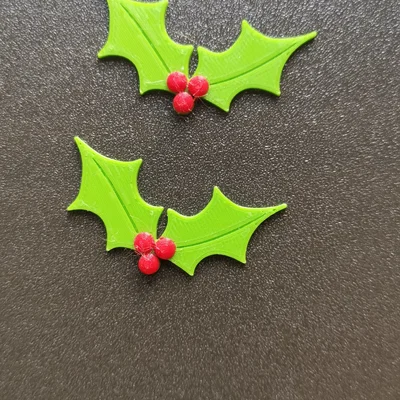 Trang Trí Lá Holly Giáng Sinh (Christmas Holly Decoration)