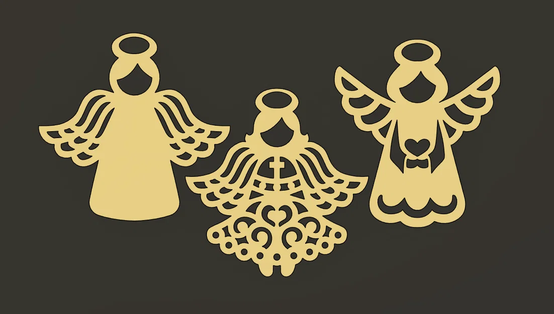 Bộ sưu tập thiên thần trang trí Giáng sinh (Christmas Angels) 3D - Image 1