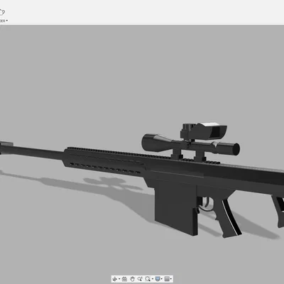 Mô hình súng bắn tỉa Barrett M82 A1 chi tiết cho in 3D