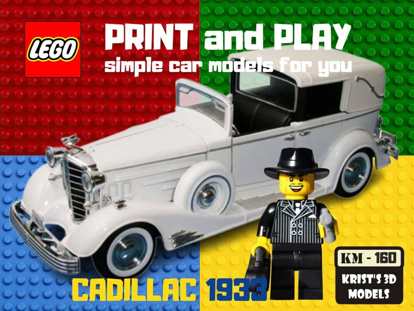 Mô hình xe cổ điển LEGO Cadillac Town Car 1933 in 3D độc đáo - Image 1