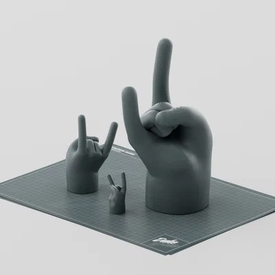 Mô hình bàn tay hoạt hình kiểu Rock ấn tượng để in 3D