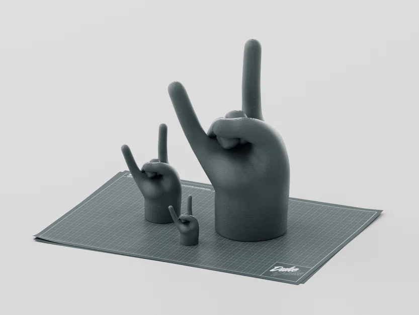 Mô hình bàn tay hoạt hình kiểu Rock ấn tượng để in 3D - Image 2