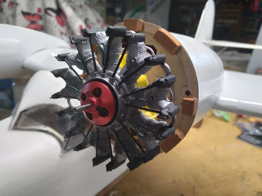 Pratt Whitney Wasp Junior dummy motor tỉ lệ 1/12 - Image 3