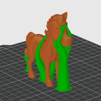 Mô hình ngựa hoạt hình dễ thương để tô màu trang trí