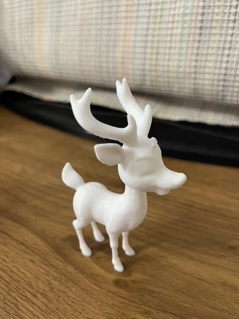 Mô hình chú hươu hoạt hình 3D - Phôi trắng sẵn sàng để vẽ tay - Image 1