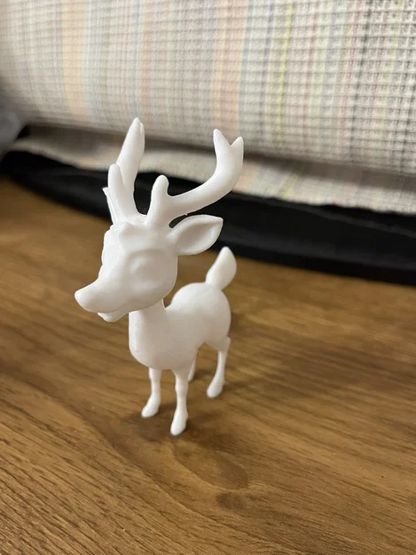 Mô hình chú hươu hoạt hình 3D - Phôi trắng sẵn sàng để vẽ tay - Image 2