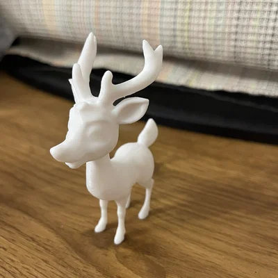 Mô hình chú hươu hoạt hình 3D - Phôi trắng sẵn sàng để vẽ tay