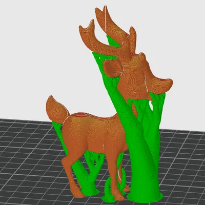 Mô hình chú hươu hoạt hình 3D - Phôi trắng sẵn sàng để vẽ tay