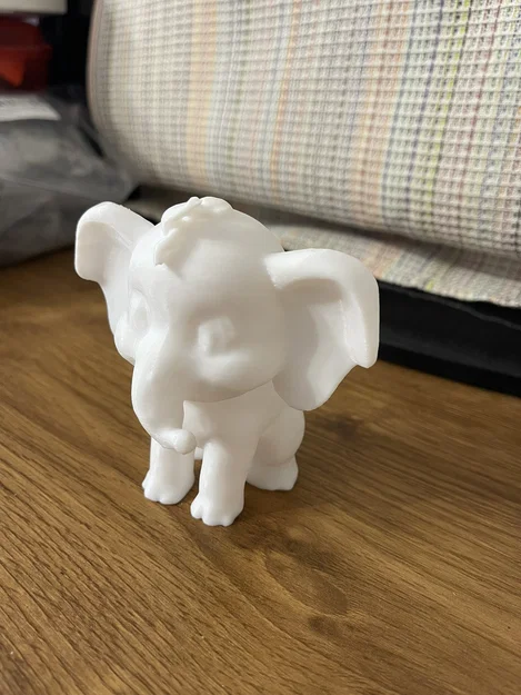 Mô hình chú voi hoạt hình 3D - Thiết kế sẵn sàng để tô màu - Image 1