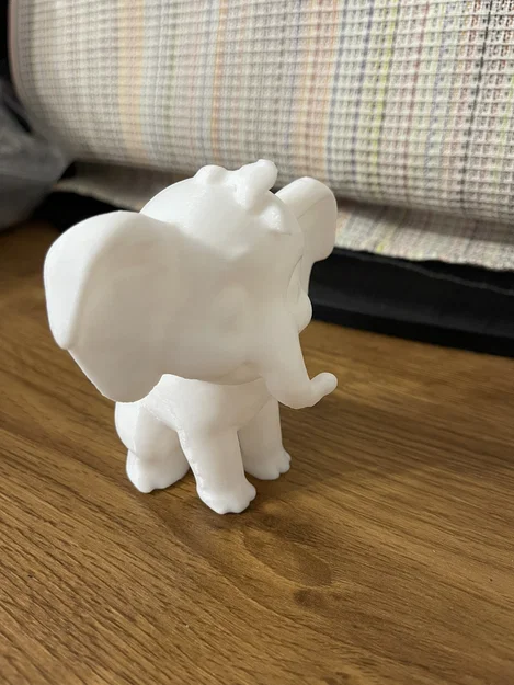 Mô hình chú voi hoạt hình 3D - Thiết kế sẵn sàng để tô màu - Image 2