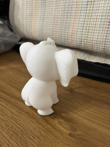 Mô hình chú voi hoạt hình 3D - Thiết kế sẵn sàng để tô màu - Image 3