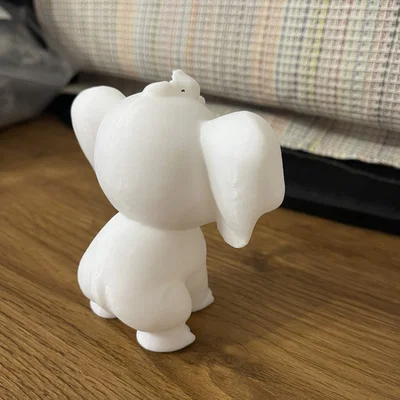 Mô hình chú voi hoạt hình 3D - Thiết kế sẵn sàng để tô màu