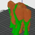 Mô hình chú voi hoạt hình 3D - Thiết kế sẵn sàng để tô màu - Thumbnail 5